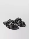 Balenciaga City Flat Sandals In Black