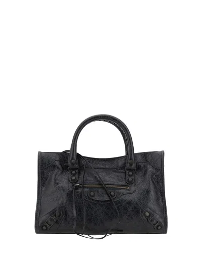 Balenciaga City Small Shoulder Bag In Black