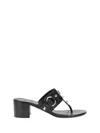 Balenciaga Thong Sandals Block Heel In Black