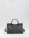 Balenciaga Le City Medium Crinkled Leather Top-handle Bag
