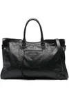 Balenciaga City Travel Leather Tote Bag In Black