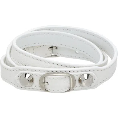 Balenciaga City Triple Bracelet In 9563 White/silver