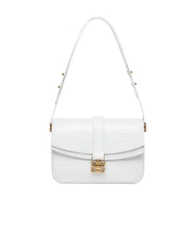 Balenciaga Lady Small Shoulder Bag In White