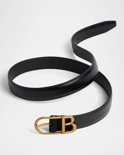 Balenciaga Classic B Belt 25 In 1000 Black