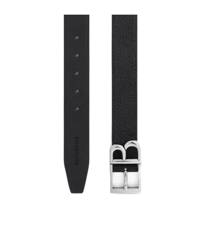 Balenciaga Classic B Belt In Black