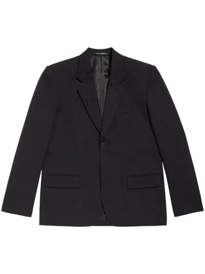 Balenciaga Men Wool Single-breasted Blazer Jacket In Multi