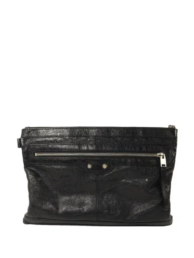 Pre-owned Balenciaga Classic City Clutch Bag In Black