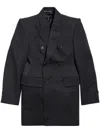 BALENCIAGA CLASSIC DOUBLE-BREASTED WOOL JACKET FOR WOMEN