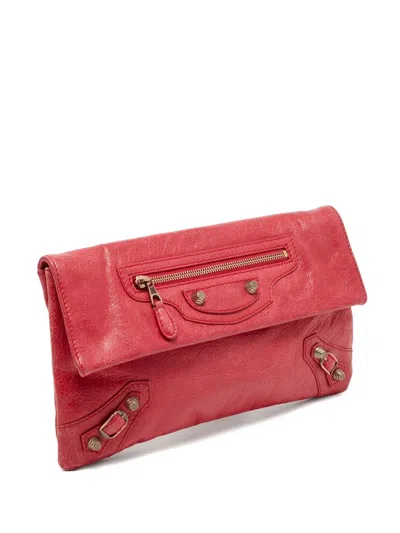 Pre-owned Balenciaga Classic Envelope Clutch Bag In Pink