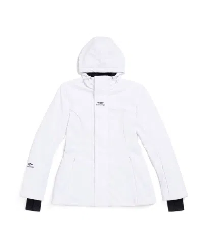 Balenciaga Classic-hood Zip-up Coat In White