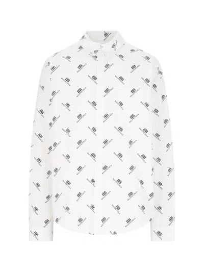 Balenciaga Classic Logo Shirt In White