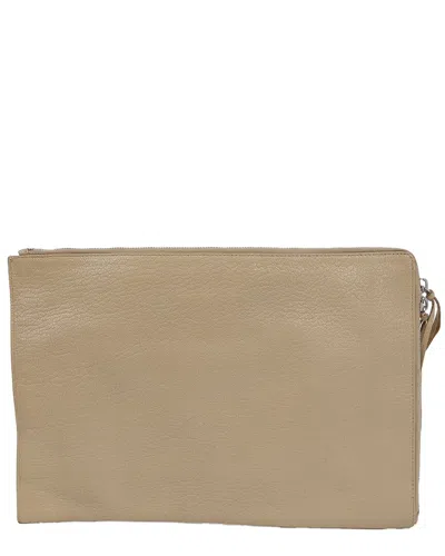 Balenciaga Classic Metallic Edge Medium Clutch (authentic Pre-loved) In Neutral