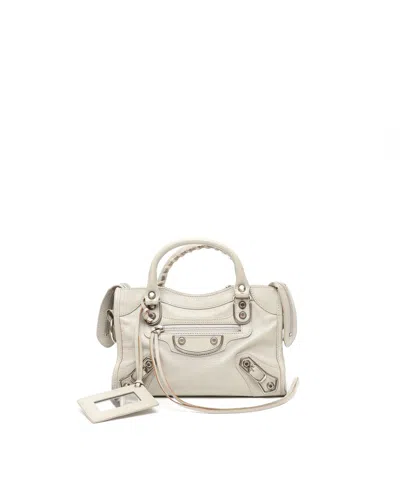 Balenciaga Classic Mini City Bag In White
