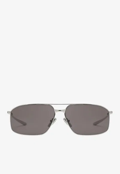 Balenciaga Classic Rectangular Sunglasses In Gray