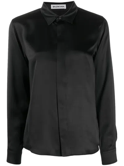 Balenciaga Classic Silk Shirt In Multi