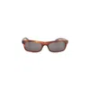 Balenciaga Classic Square Frame Acetate Sunglasses With Tortoiseshell Pattern In Gray