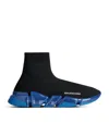 Balenciaga Clear Sole Speed 2.0 Sneakers In Black