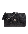 Balenciaga Clem Bow Shoulder Bag In Black