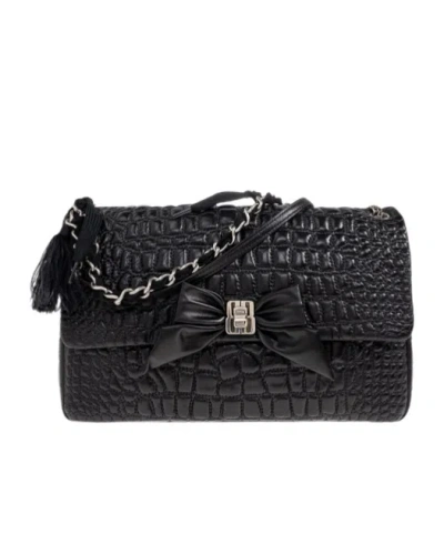 Balenciaga Clem Bow Shoulder Bag In Black