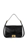 Balenciaga Womens Clicca Medium Shoulder Bag Adjustable In Black