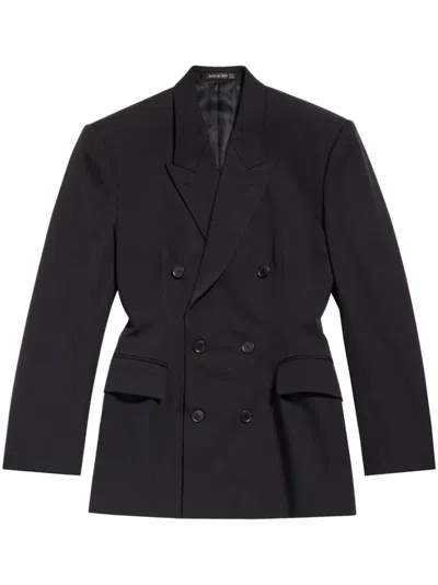 Balenciaga Clinched Jacket In Black