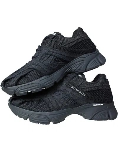 Balenciaga Cloth Sneakers Phantom In Black