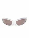 Balenciaga Acetate Sunglasses In Grey
