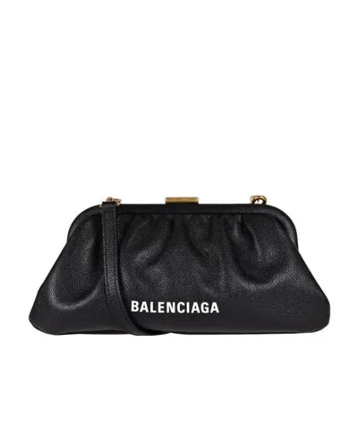 Balenciaga Cloud Clutch Bag In Black