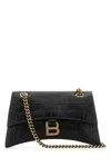 Balenciaga Black Leather Crush S Shoulder Bag