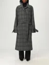 Balenciaga Vintage Checked Wool One Layer Raglan Coat Clothing In Black