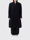 Balenciaga Oversized Double Breasted Coat In Blue