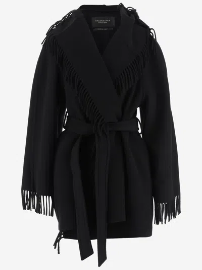Balenciaga Coat In Black