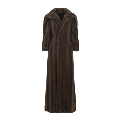 Balenciaga Coat In Brown