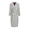 Balenciaga Double-breasted Belted Trench Coat In Brown