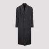 Balenciaga Checkered Long Nylon Raincoat