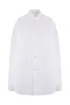 Balenciaga Oversized Cotton Shirt In White