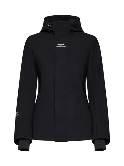 Balenciaga 3b Sports Icon Ski Jacket In Black