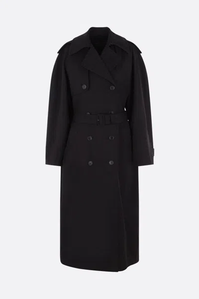 Balenciaga Garde-robe Hourglass Trench In Black