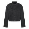 Balenciaga Denim Jacket With Chest And Lateral Pockets In Lightweight Black