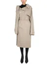 Balenciaga Trench Off The Shoulder In Beige