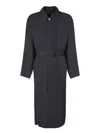 Balenciaga Trench Coat Belted 3/4 Sleeves In Black