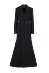 Balenciaga Women Oversized Godet Double-breasted Coat In Black
