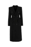 Balenciaga Sophisticated Wool Coat With Flap Pockets In Black