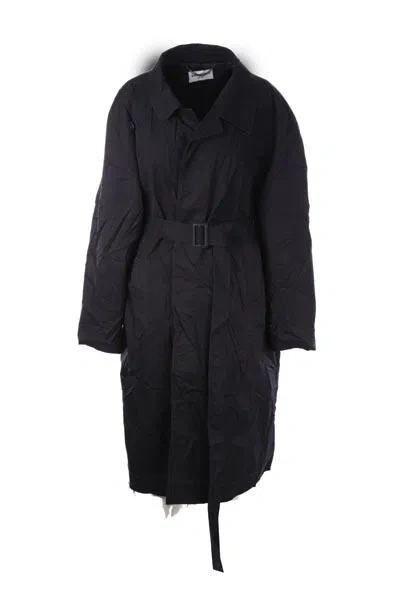 Balenciaga Unifit Trench Coat In Black