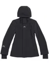 Balenciaga Coats Blacks And Greys In Black