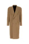 Balenciaga Collared Button-up Coat In Brown