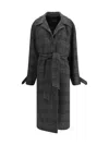 Balenciaga Vintage Checked Wool One Layer Raglan Coat Clothing In Gray