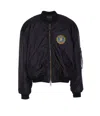 Balenciaga Men Bomber Jacket With Logo In Black