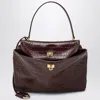 Balenciaga Cocco-print Burgundy Calfskin Medium Rodeo Bag Women
