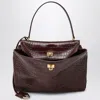 Balenciaga Cocco-print Burgundy Calfskin Medium Rodeo Bag Women In Red